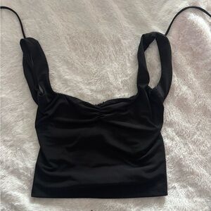 Elegant Black Women's garage backless Top